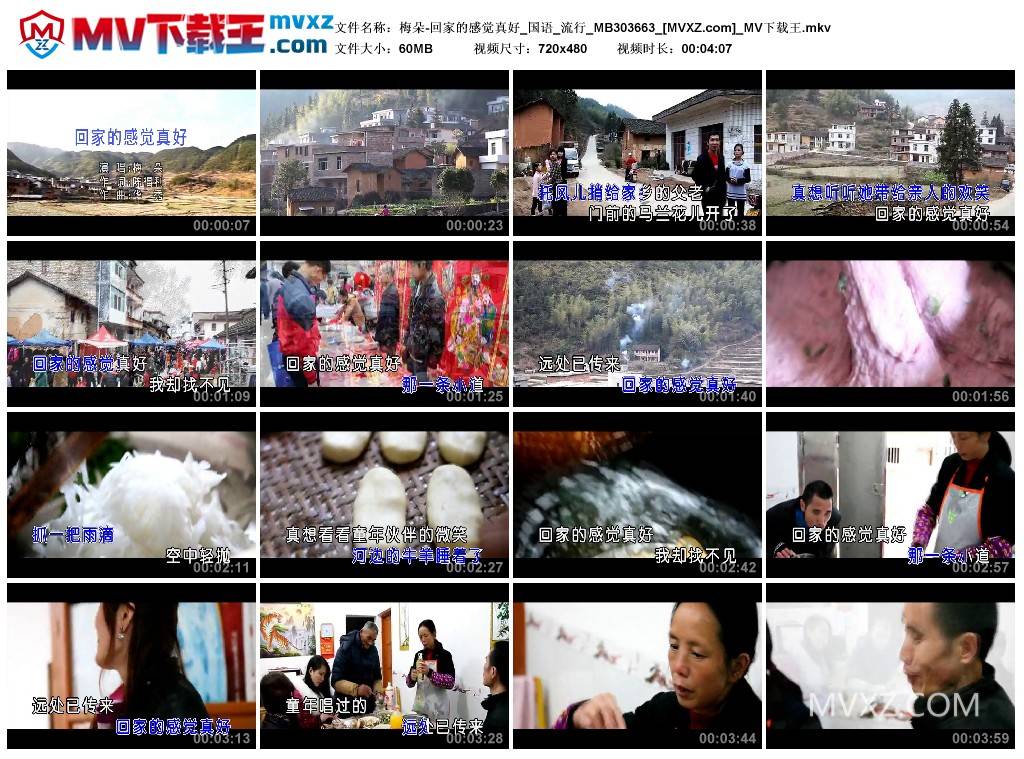 梅朵-回家的感觉真好_国语_流行_MB303663